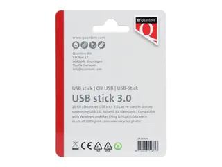 Quantore USB-stick 3.0 16GB Zwart - 3