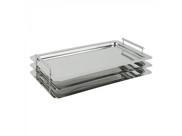 Emga Serveerplateau CLASSIC 53x32,5cm (1/1 GN) RVS met grepen