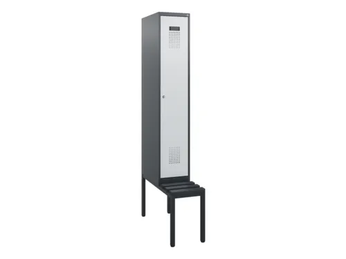 locker met bank,HxBxD 1950x300x815mm,1vak,vak B 300mm,cilinderslot