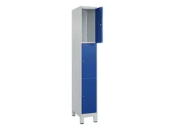 lockerkast,HxBxD 1950x300x500mm,1x3vakken,vak B 300mm,cil.-slot,voeten