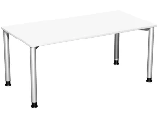 In Hoogte Verstelbaar Bureau 680-800X1600X800Mm Blad Wit 4-Voeten - 2