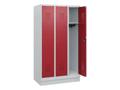 schoollocker,HxBxD 1630x900x500mm,3vak,vak B 300mm,cil.-slot,sokkel