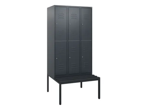 Dubbeldekse dekenkist,HxBxD 1950x900x815mm,3x2vak.,vak B 300mm