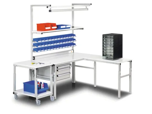 Systeem-montagetafel 650-900x1800x700mm 300kg Met Legbord