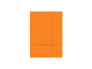Gekleurde Etiketten 70x37mm Fluor Oranje 42412 - 1