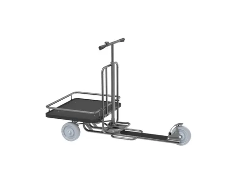 transportwagen,1trede,bel,laadvlak,laadvl. LxB 697x597mm,3wielen