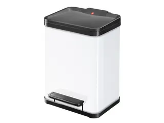 Gescheiden Afvalbak Öko Duo Plus 2 X 11 Liter, Hailo Wit Zwart - 1