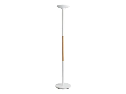 Unilux Pryska Vloerlamp LED Wit met beukenhout