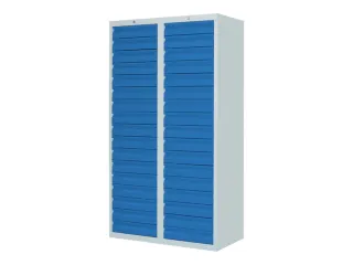ladekast HxBxD 1800x1000x500mm 34laden RAL7035 front RAL5012 - 2