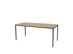 Domino Basic Tafel Vaste Hoogte 180x80 honey castello zwart 4-poots