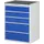 ladekast 1035x770x650mm 5laden cilinderslot RAL7035 RAL5010 metaal