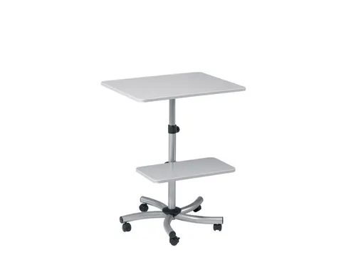 Mobiele werktafel Rocada 2 verstelbare bladen melamine grijs