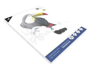 Tekenblok Kangaro A4, 200 grams, 20 vel, wit, fijne korrel, kopgelijmd - 2