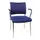 Bezoekersstoel Armleuningen Stof Blauw Zitting 430x480x450mm