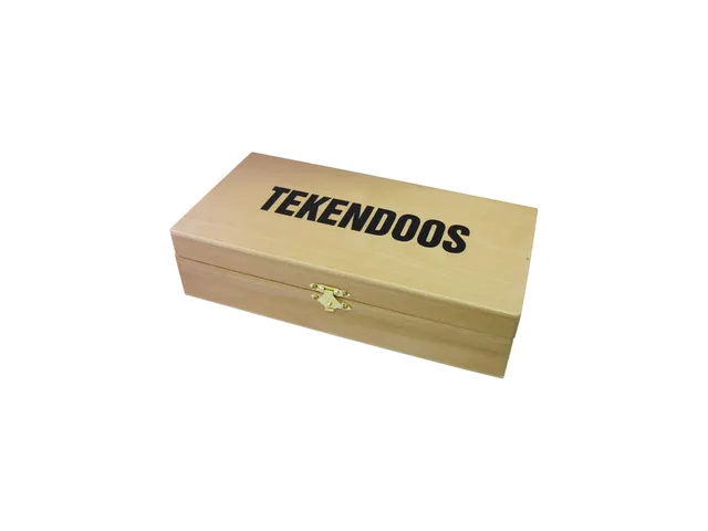 Tekendoos 25x12.5x6.5cm 3 vakken beukenhout