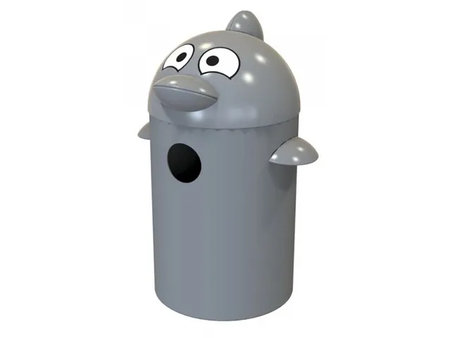 Buitenafvalbak DolphinBuddy 55 Liter Grijs