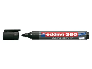 Whiteboardmarker edding 360 rond 1.5-3mm zwart blister - 8