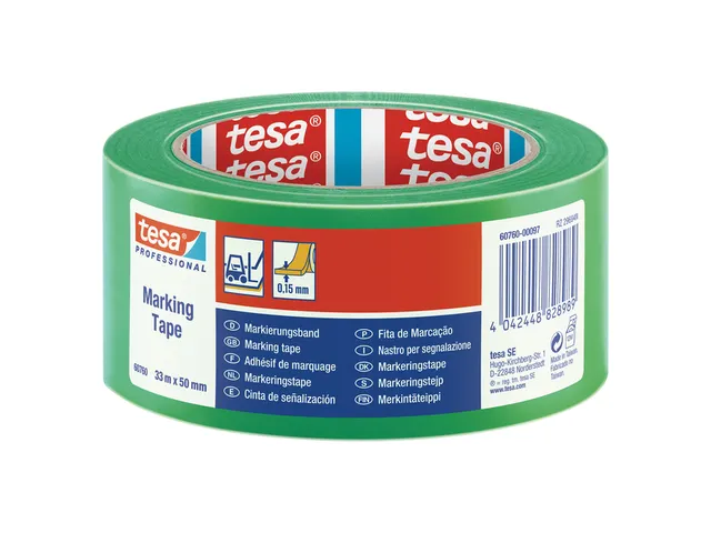 Markeringstape Tesa 60760 PVC 50mmx33m groen