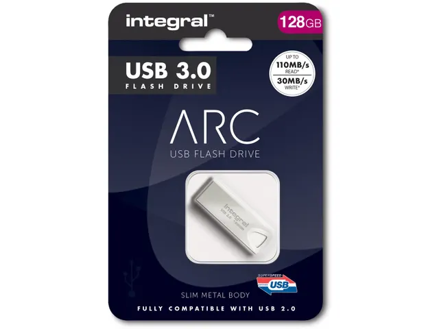 Arc Usb Flash Drive 128Gb zilver