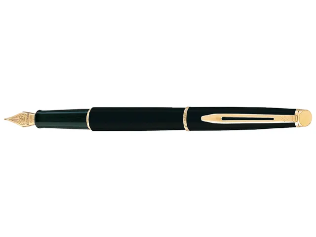 Vulpen Waterman Hemisphere Matt Black Gold GT Fijn Blauwe inkt