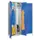 garderobekast,HxBxD 1850x1170x500mm,4vak,RAL7035,front RAL3000
