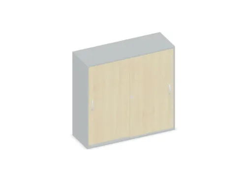Schuifdeurkast 1150x1200x430mm Romp Lichtgrijs Decor Front Esdoorn