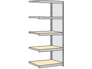 magazijnstelling,aanbouwveld,HxBxD 2000x875x526mm,vakl. 250kg - 1