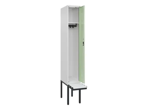 locker met bank,HxBxD 2120x300x815mm,1vak,vak B 300mm,cilinderslot