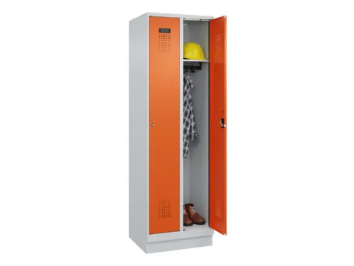 locker,HxBxD 1950x600x500mm,2vak,vak B 300mm,cil.-slot,sokkel