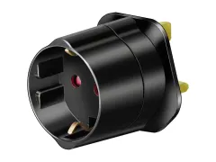Reisstekker Brennenstuhl adapter GB/UK met aarding zwart