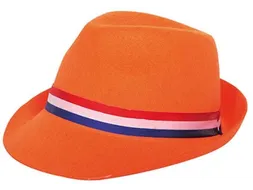 Oranje hoed trilby