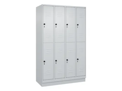 dubbeldekse locker,HxBxD 1950x1200x500mm,4x2vak.,vak B 300mm