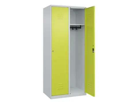 locker,HxBxD 1850x800x500mm,2vak,vak B 400mm,cil.-slot,staand op vloer