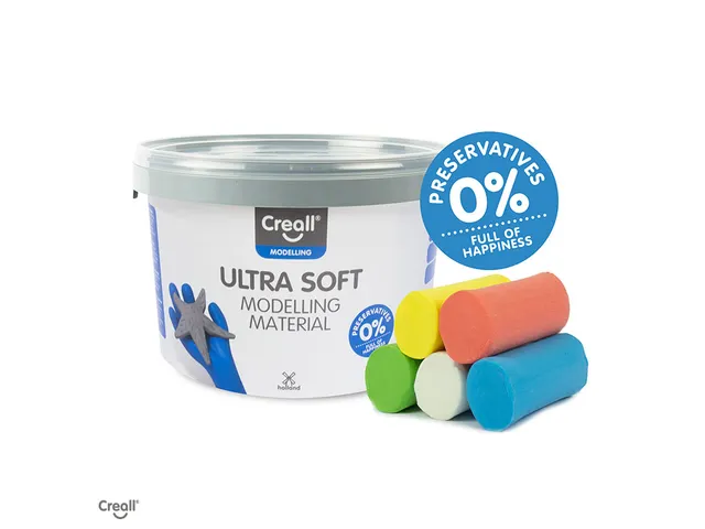 Klei Creall Play-it Ultra soft rood/blauw/groen/geel/wit 1100gram