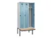 locker met bank,voor scheiding van kleding,HxBxD 2120x900x815mm,3vak
