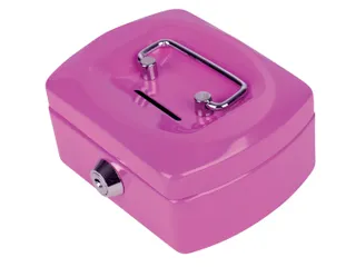 Geldkist Pavo met muntgleuf 125x95x60mm roze - 2