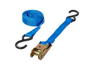 Spanband ProPlus ratel 5 meter met 2 haken blauw - 5