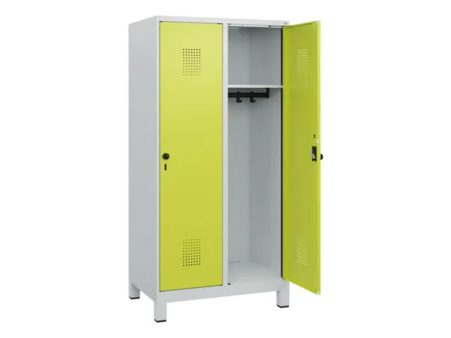 schoollocker,HxBxD 1630x800x500mm,2vak,vak B 400mm,draaigrendel,voeten