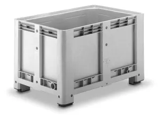 Maxi-Container 470 liter 760x800x1200mm Pe Gesloten 4 Voeten Grijs - 1