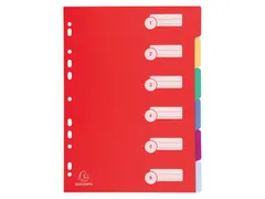 Tabbladen Exacompta A4 11-Gaats 6-Delig Assorti Pp