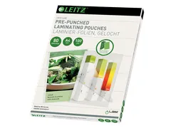 Pochette à plastifier Leitz iLAM A4 80 microns avec bande perforée 1