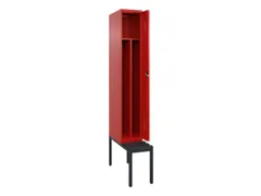 locker met bank,voor scheiding van kleding,HxBxD 2120x300x815mm,1vak