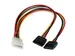 30 cm LP4 naar 2x SATA Voedingskabel Y-adapter