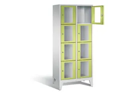 Lockerkast 1850x810x500mm 2x4 vakken Cilinderslot Poten, RDS1108060