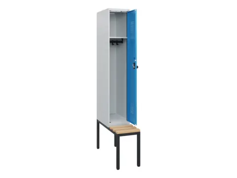 locker met bank,HxBxD 1950x300x815mm,1vak,vak B 300mm,draaigrendel