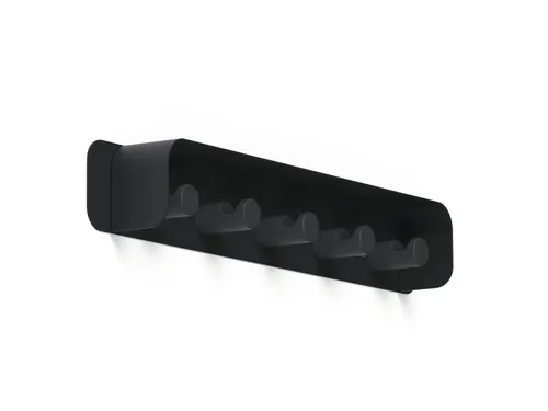 Wandkapstok DURASTORE 5 haken aluminum zwart 50cm