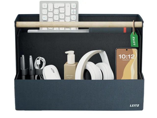 Organiseur de bureau portable Leitz tissu gris foncé