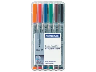 Viltstift Staedtler OHP Lumocolor 315 Non Permanent 1.0mm Assorti 6st - 2