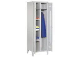 kleding-/wasgoedkast,HxBxD 1850x600x500mm,RAL7035,front RAL5010