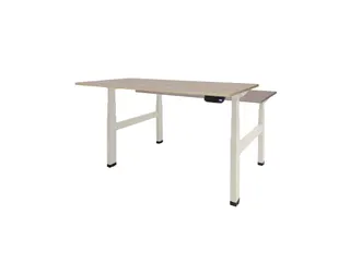 Dextro Plus Duo Zit-sta Bureau Elektrisch 120x80 Robson Eiken 25mm Wit - 1